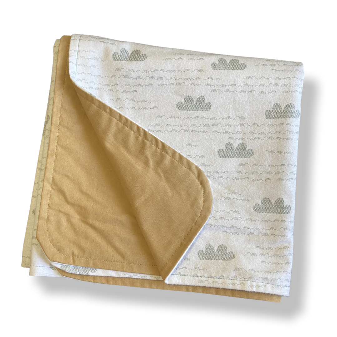 Tan Clouds Cotton Baby Blanket