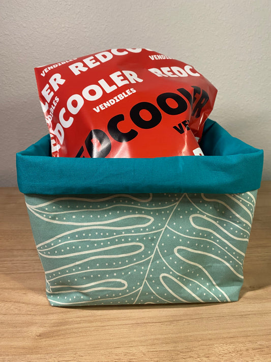 Blue Laua'e Fabric Basket