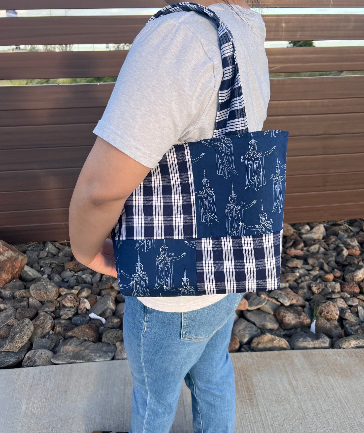 Kamehameha Patchwork Small Tote Bag