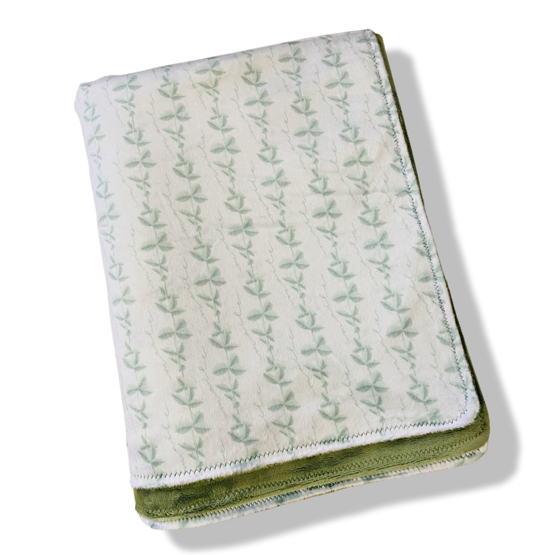 Green Maile Minky Blanket