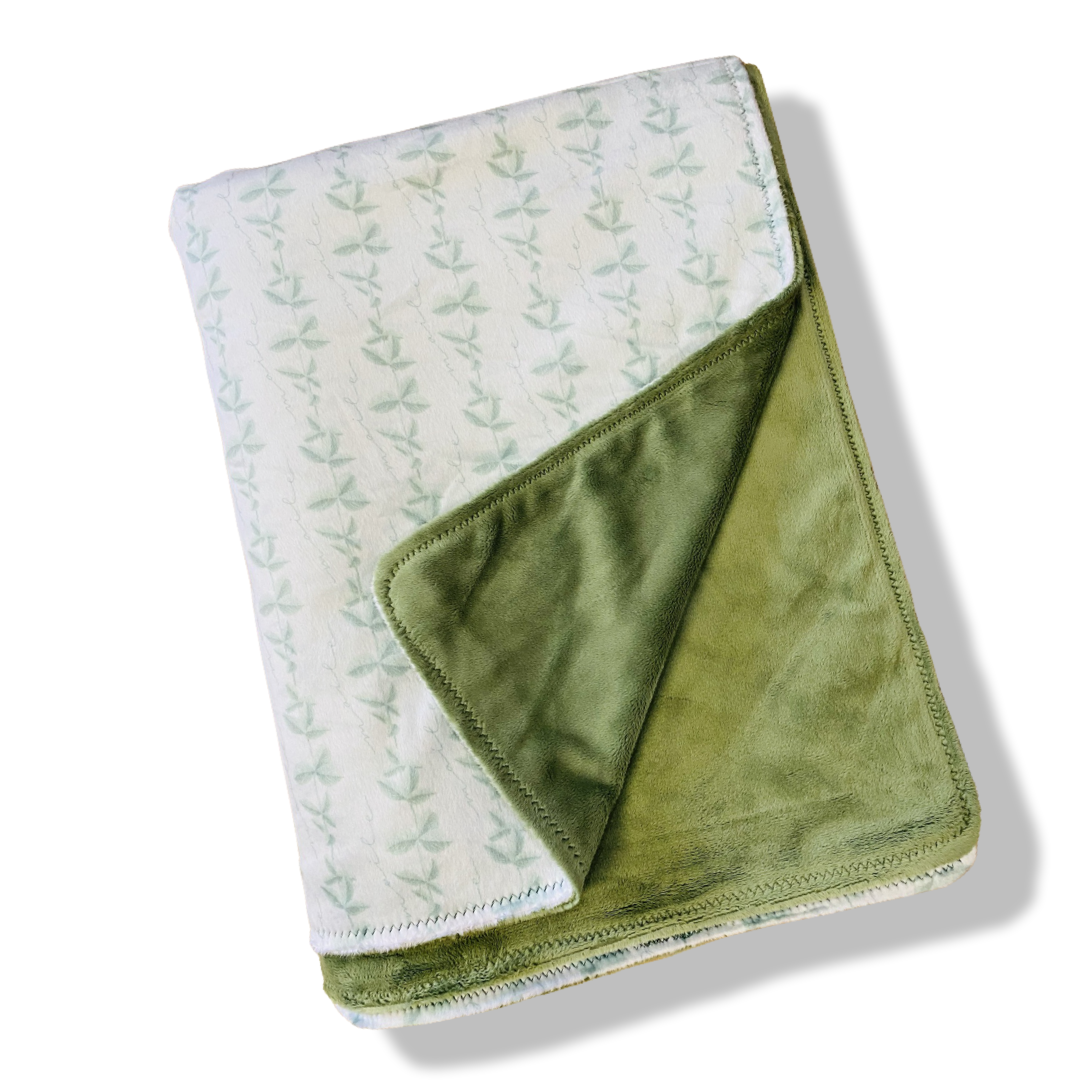 Green Maile Minky Blanket