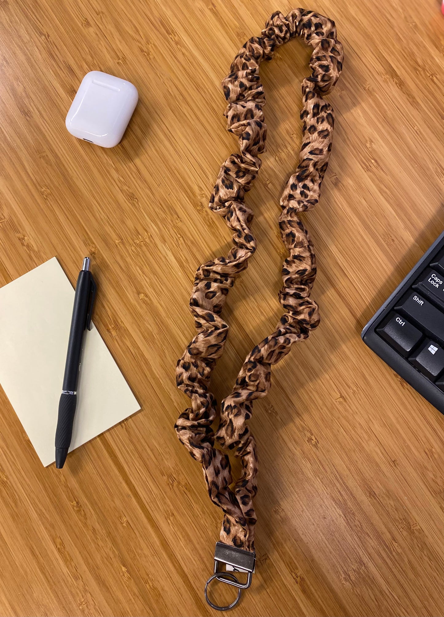 Cheetah Scrunchie Lanyard