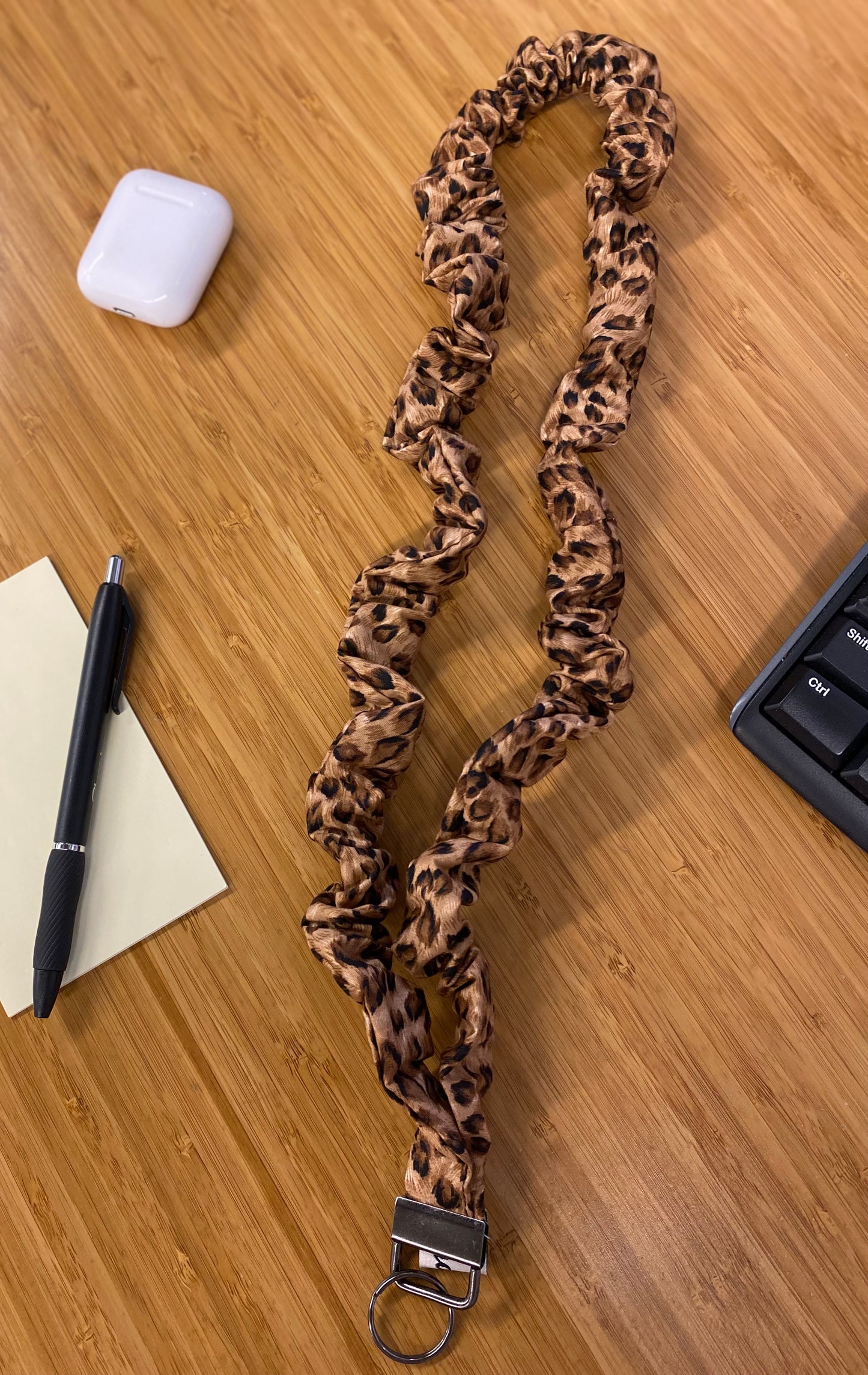 Cheetah Scrunchie Lanyard