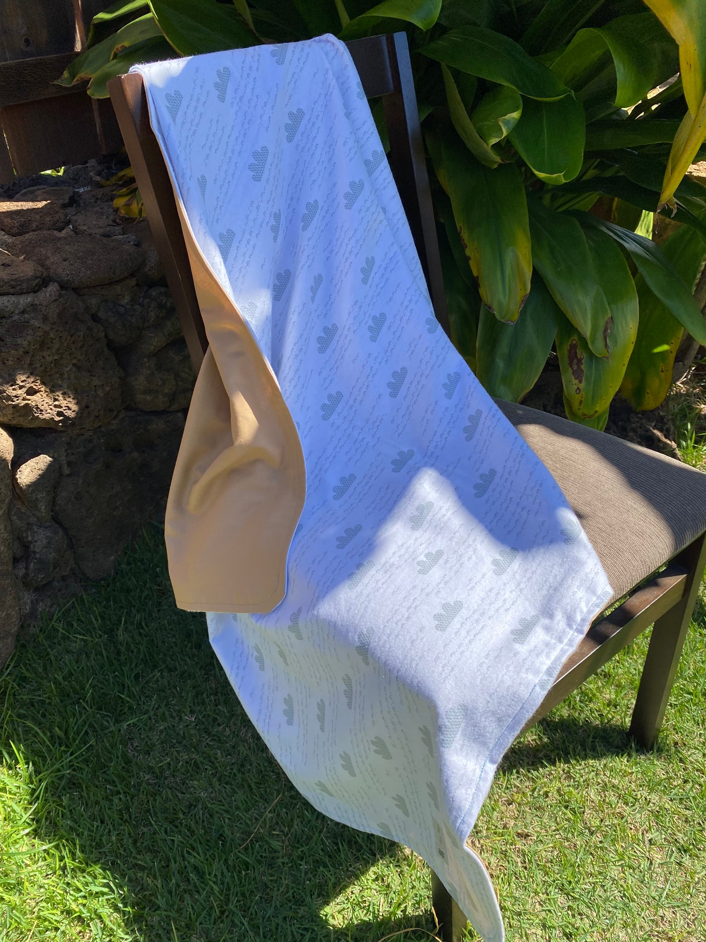 Tan Clouds Cotton Baby Blanket