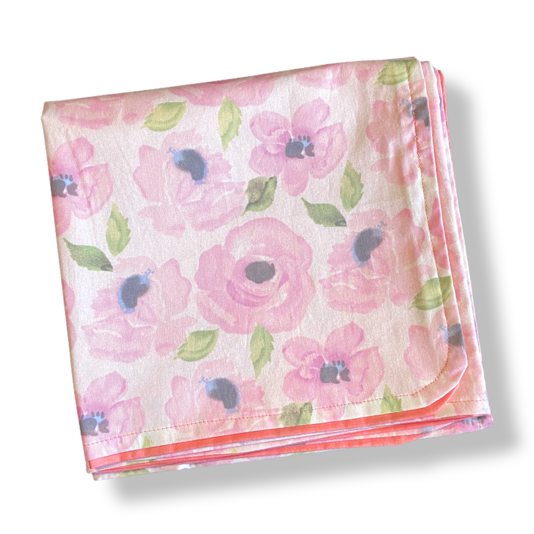 Rosey Pink Cotton Baby Blanket