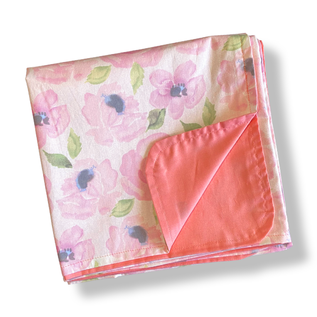 Rosey Pink Cotton Baby Blanket