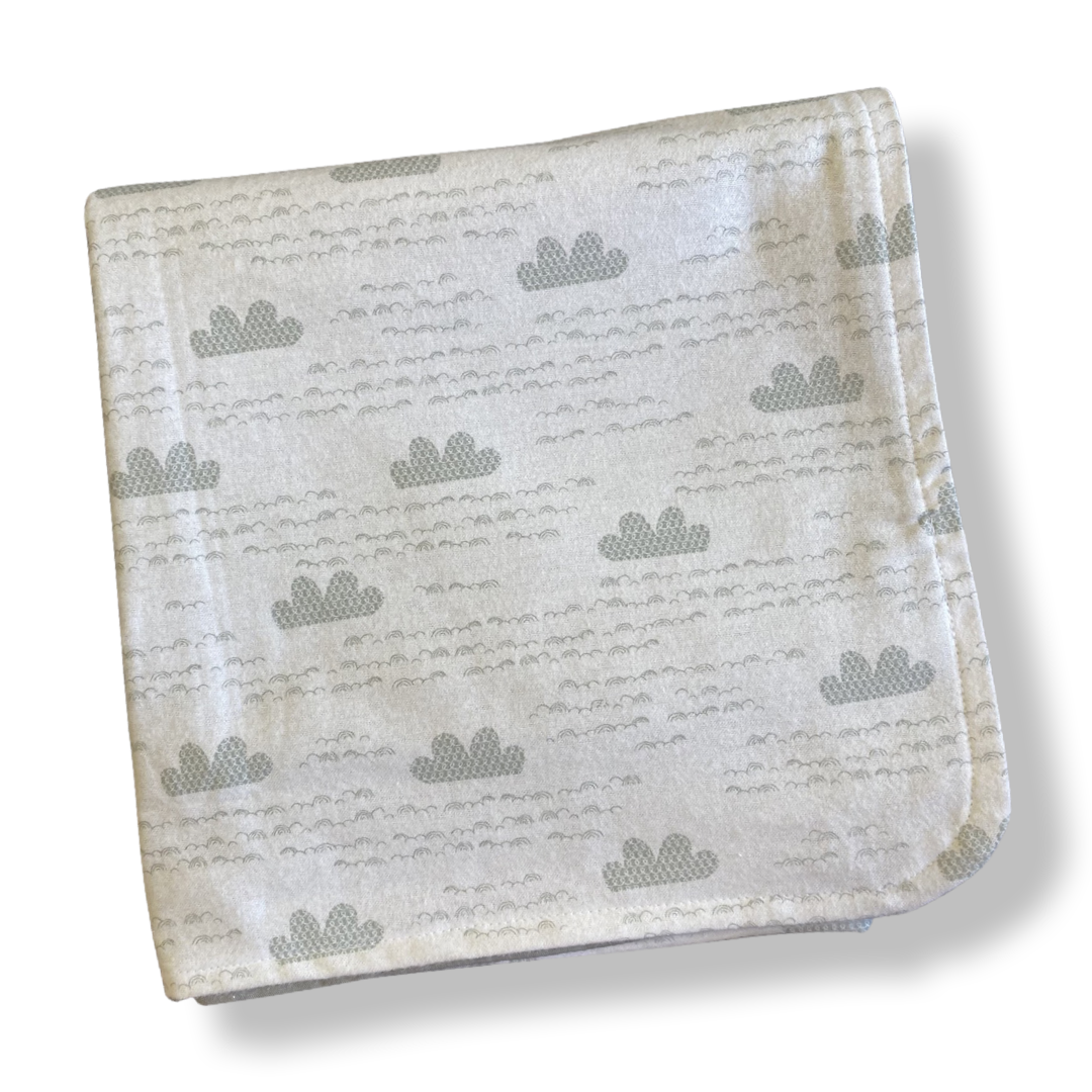 Tan Clouds Cotton Baby Blanket