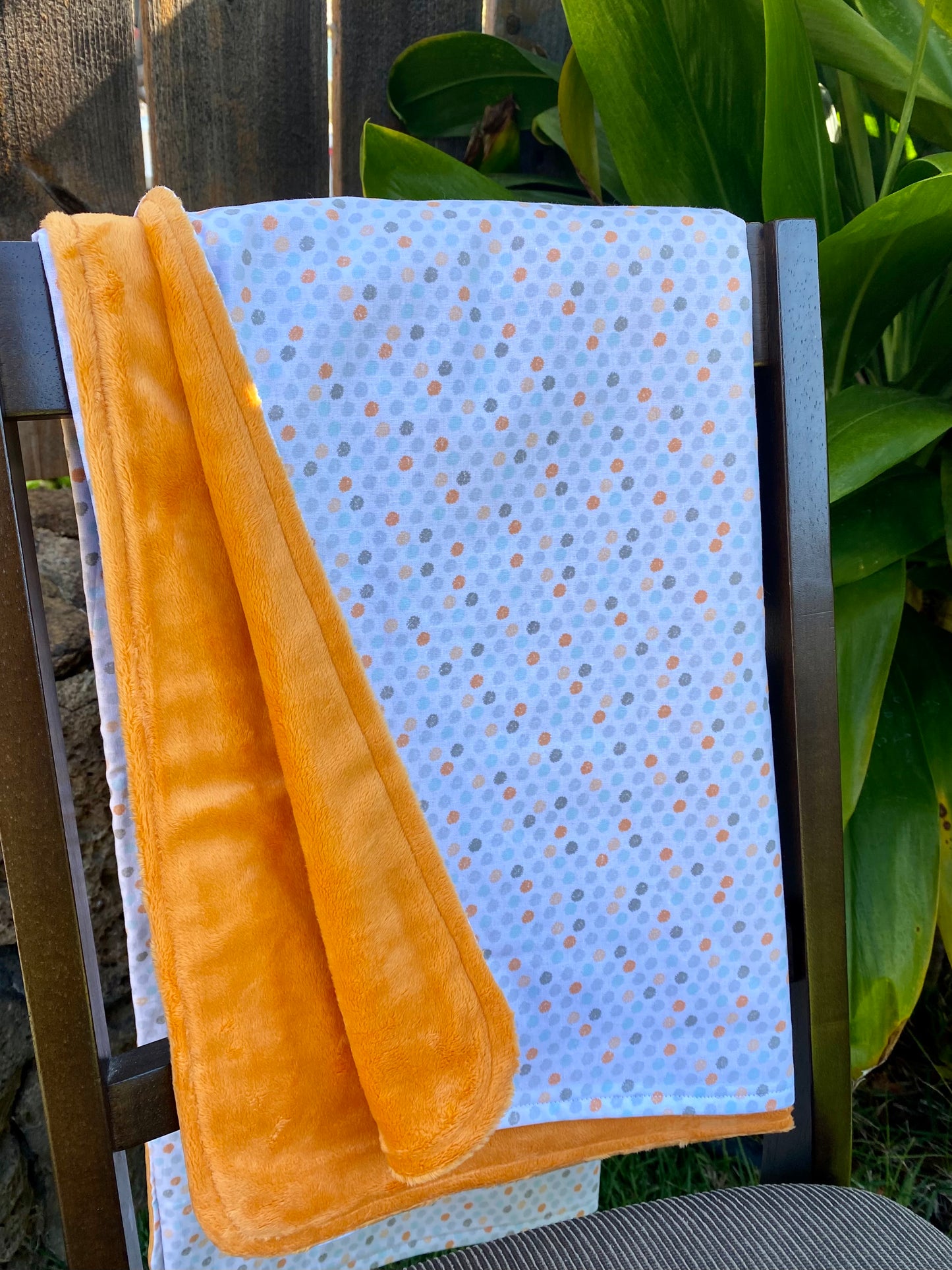 Jojo Orange Keiki Minky Blanket