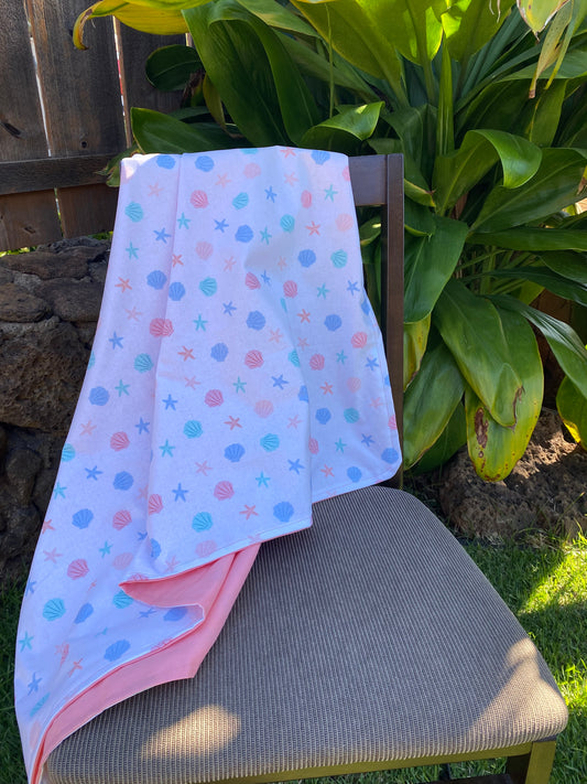 Pink Ariel Cotton Baby Blanket
