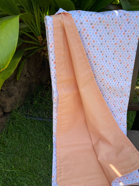 Jojo Peach Cotton Baby Blanket