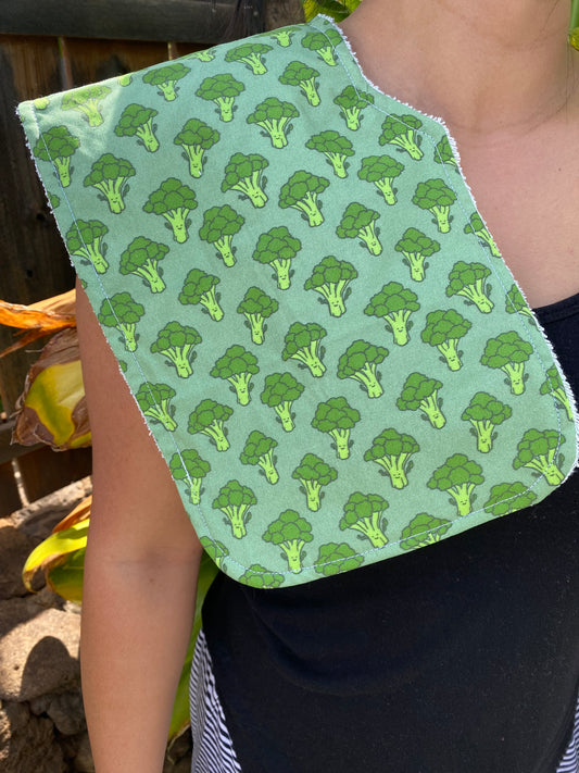Green Brocolli Burp Cloth