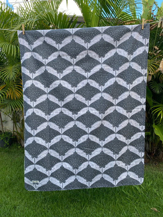 Gray Stingray Keiki Minky Blanket