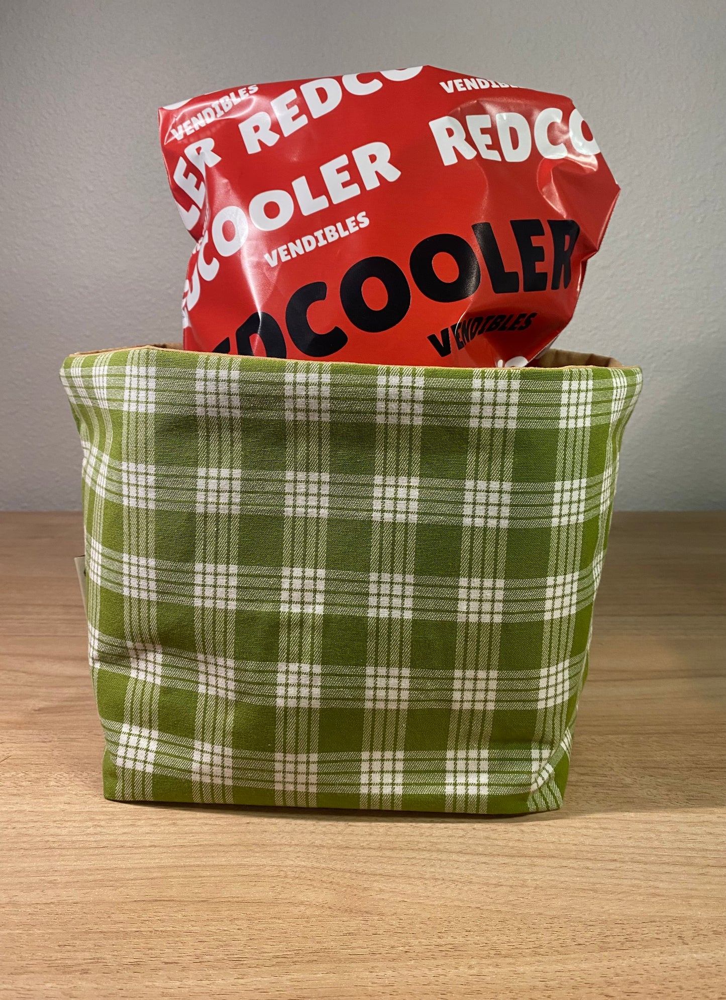 Lūʻau Palaka Fabric Basket