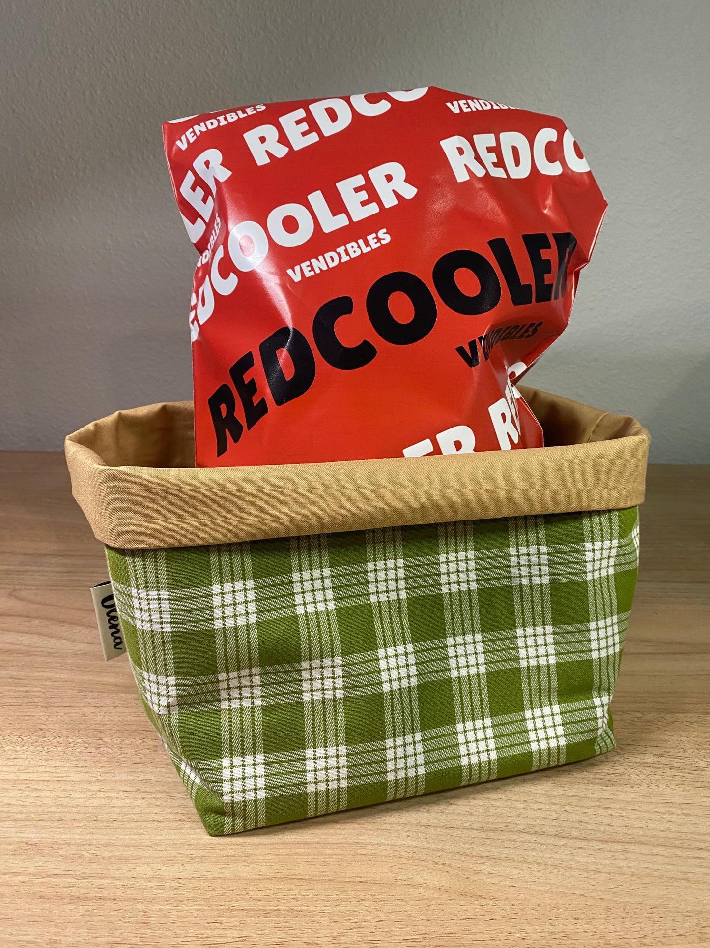 Lūʻau Palaka Fabric Basket