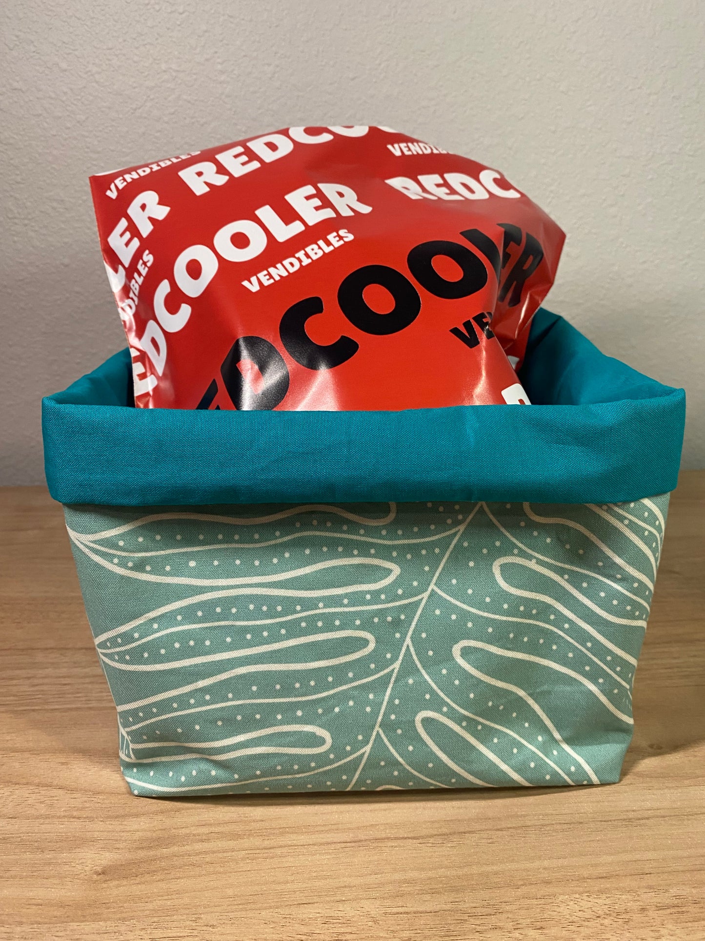 Blue Laua'e Fabric Basket