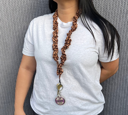 Cheetah Scrunchie Lanyard