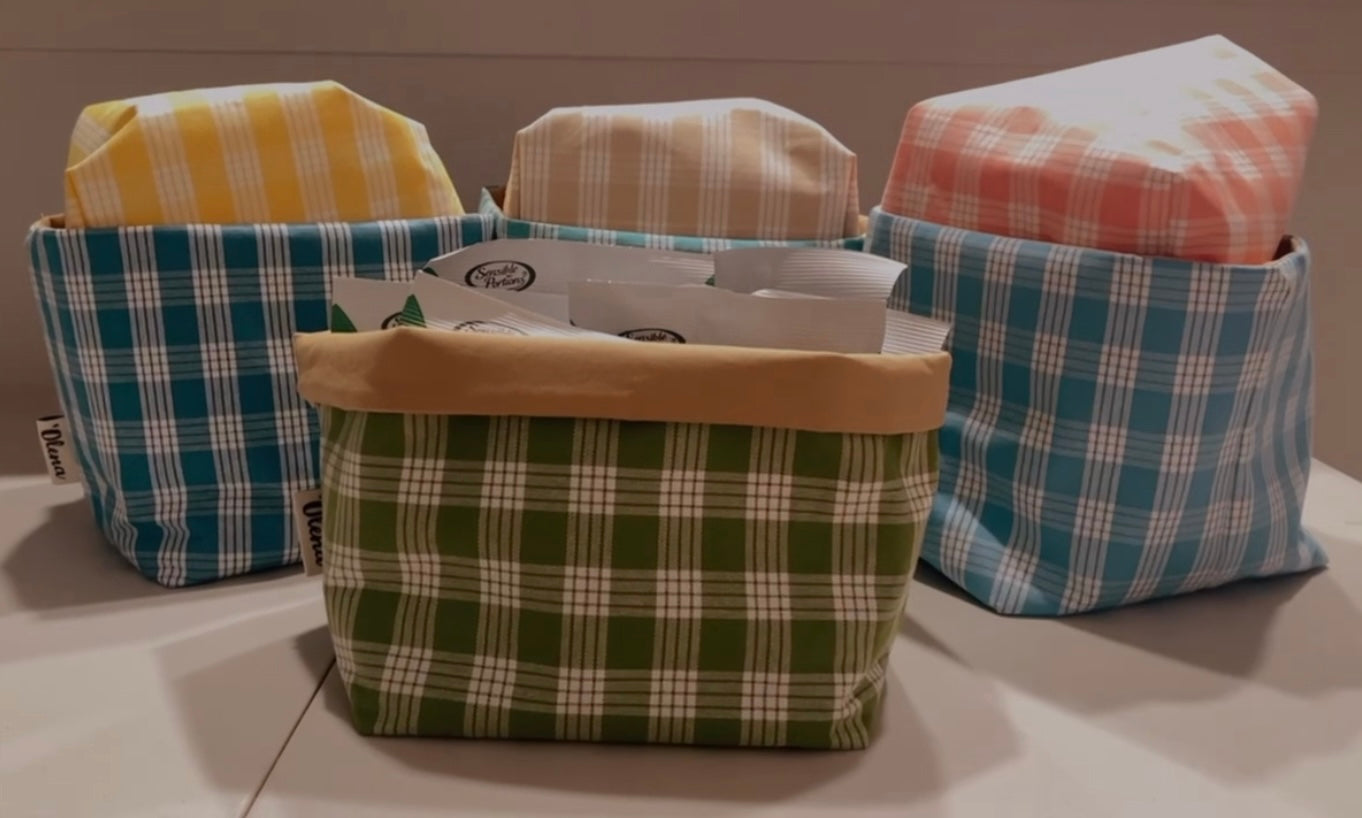 Blue Laua'e Fabric Basket