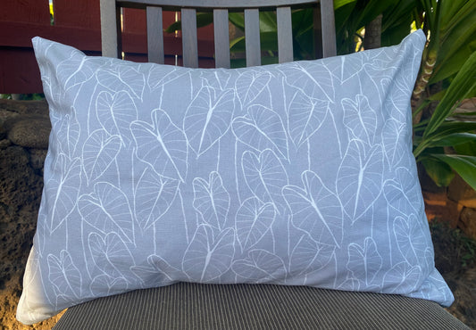 Gray Kalo Leaf Keiki Pillowcase