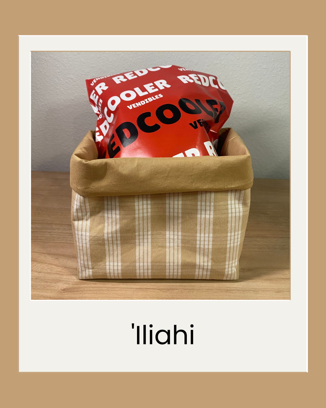 'Iliahi Palaka Fabric Basket