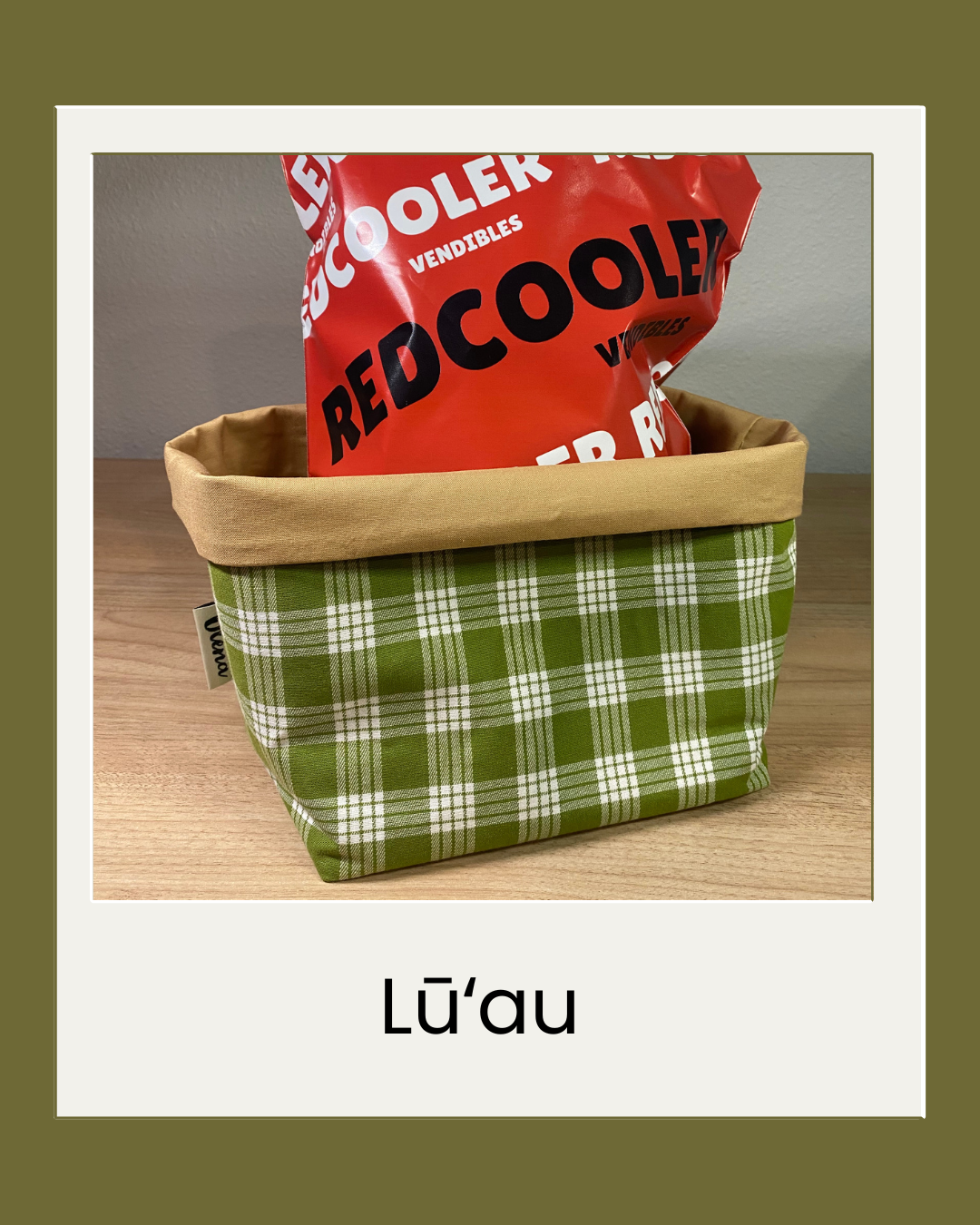 Lūʻau Palaka Fabric Basket